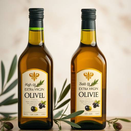 Bottiglie di olio extra vergine di oliva di alta qualit&agrave;