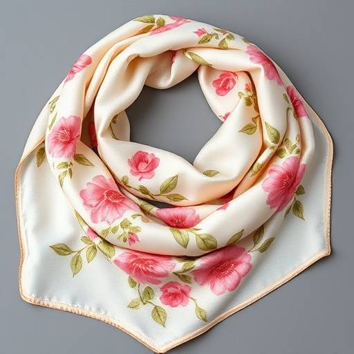 Sciarpa in seta comasca con motivo floreale