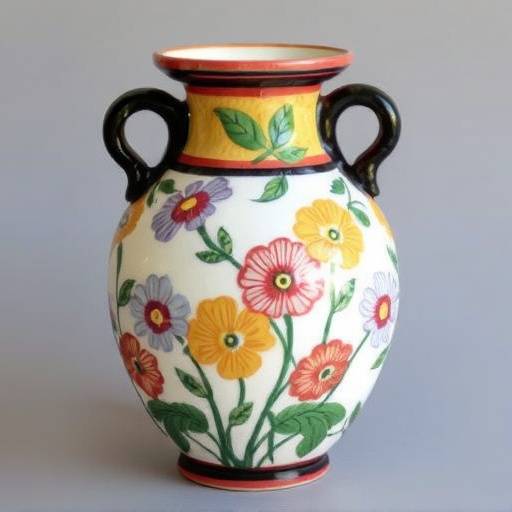 Vaso in ceramica di Caltagirone dipinto a mano