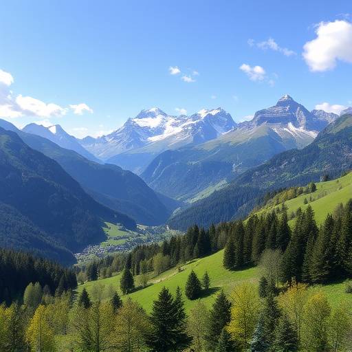Vista delle montagne della Valle d'Aosta