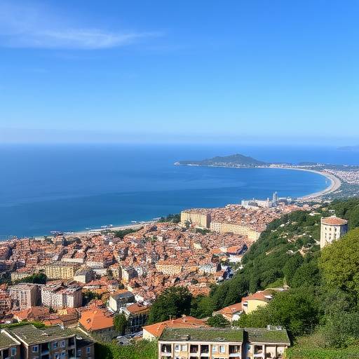 Vista di Genova e del Mar Ligure, Liguria
